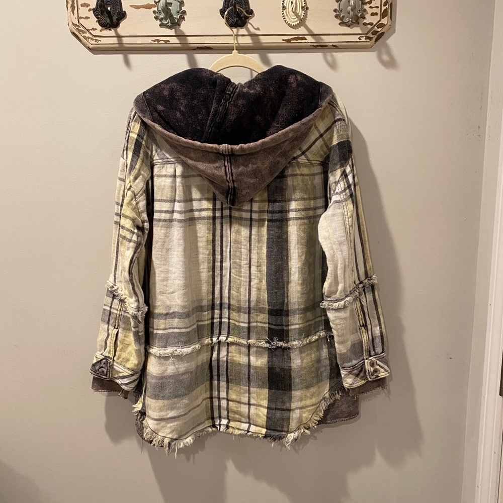 NWOT XS Free People Calico Basin Plaid Buttondown - Picture 10 of 13